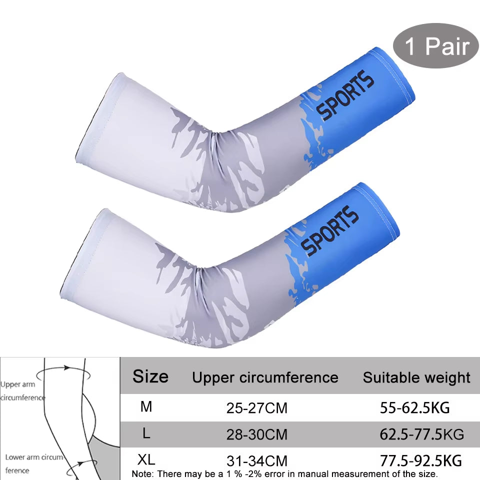 Compression Sports Arm Sleeve Basketball Cycling Arm Warmer Summer Running Tennis UV Protection Volleyball Bands