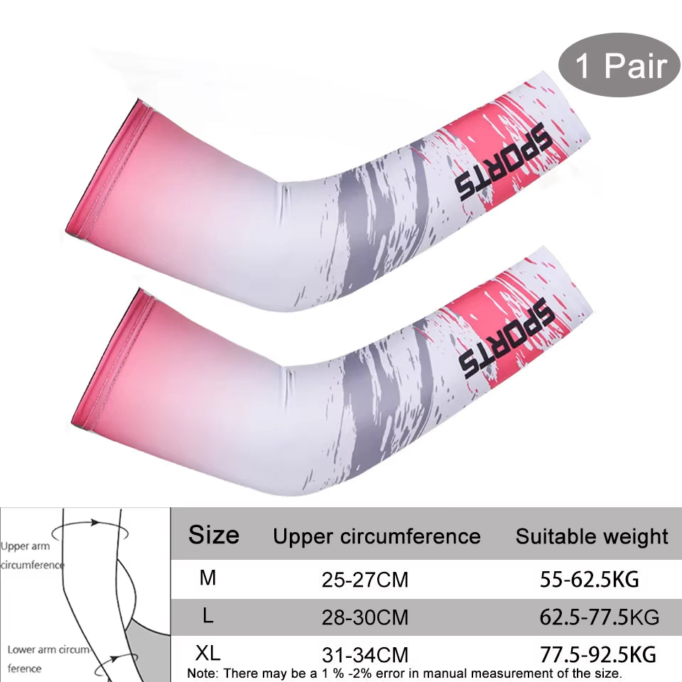Compression Sports Arm Sleeve Basketball Cycling Arm Warmer Summer Running Tennis UV Protection Volleyball Bands