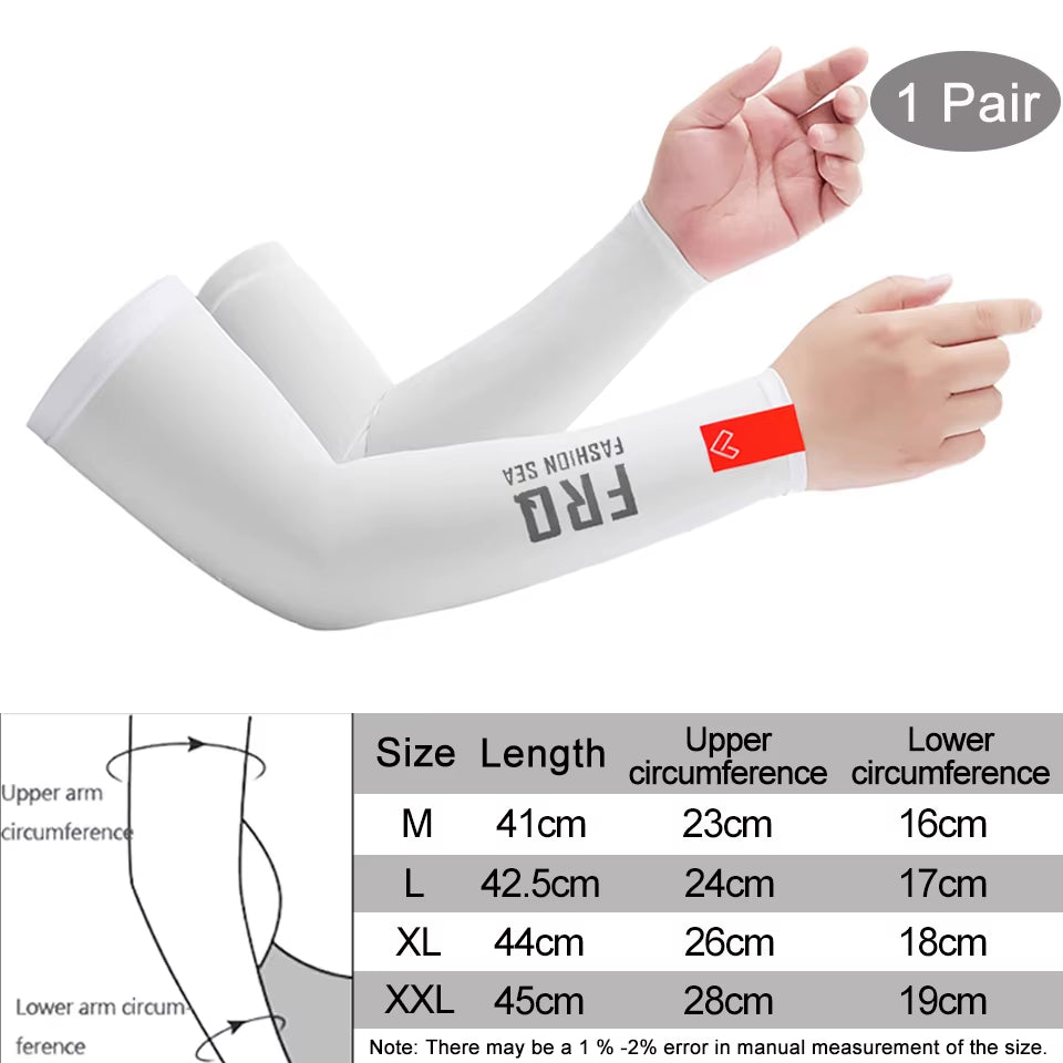 Compression Sports Arm Sleeve Basketball Cycling Arm Warmer Summer Running Tennis UV Protection Volleyball Bands