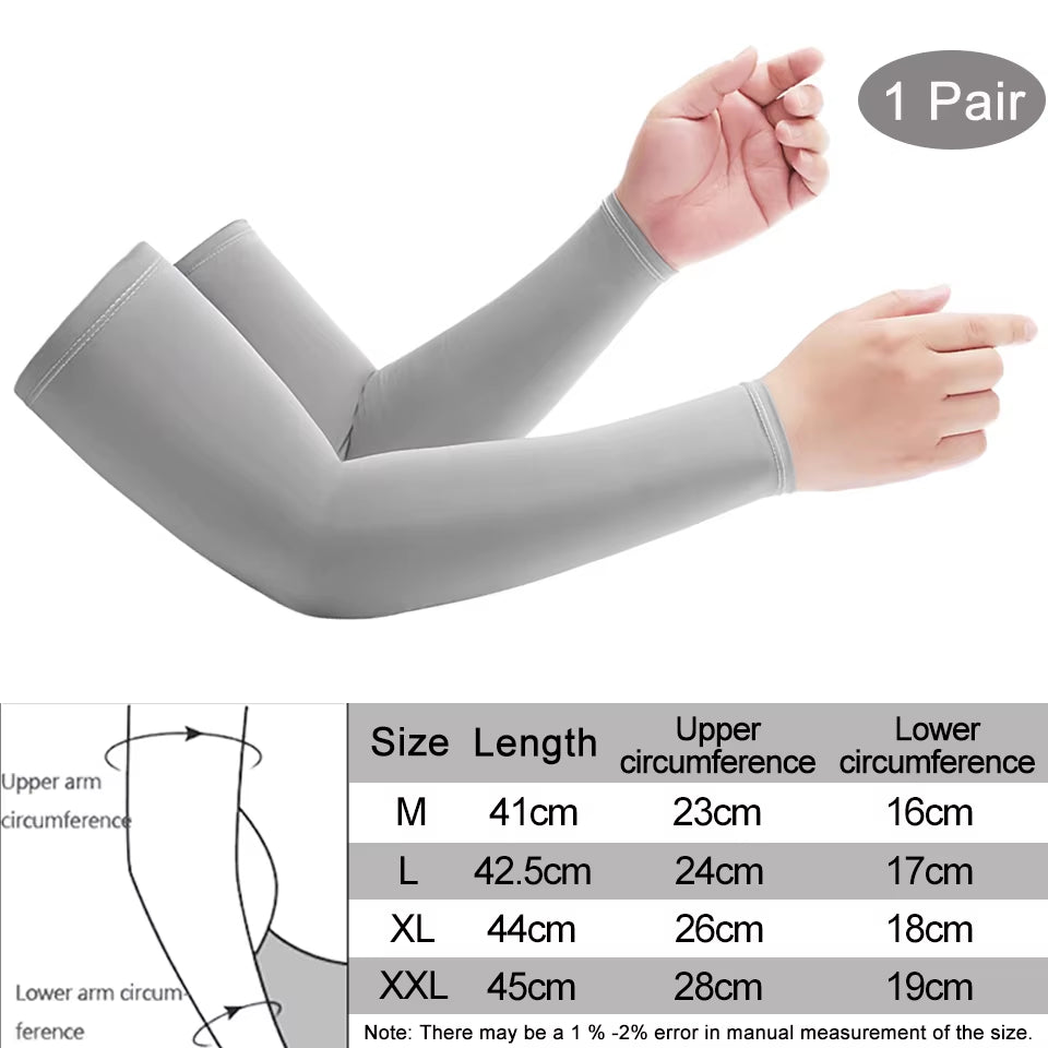 Compression Sports Arm Sleeve Basketball Cycling Arm Warmer Summer Running Tennis UV Protection Volleyball Bands