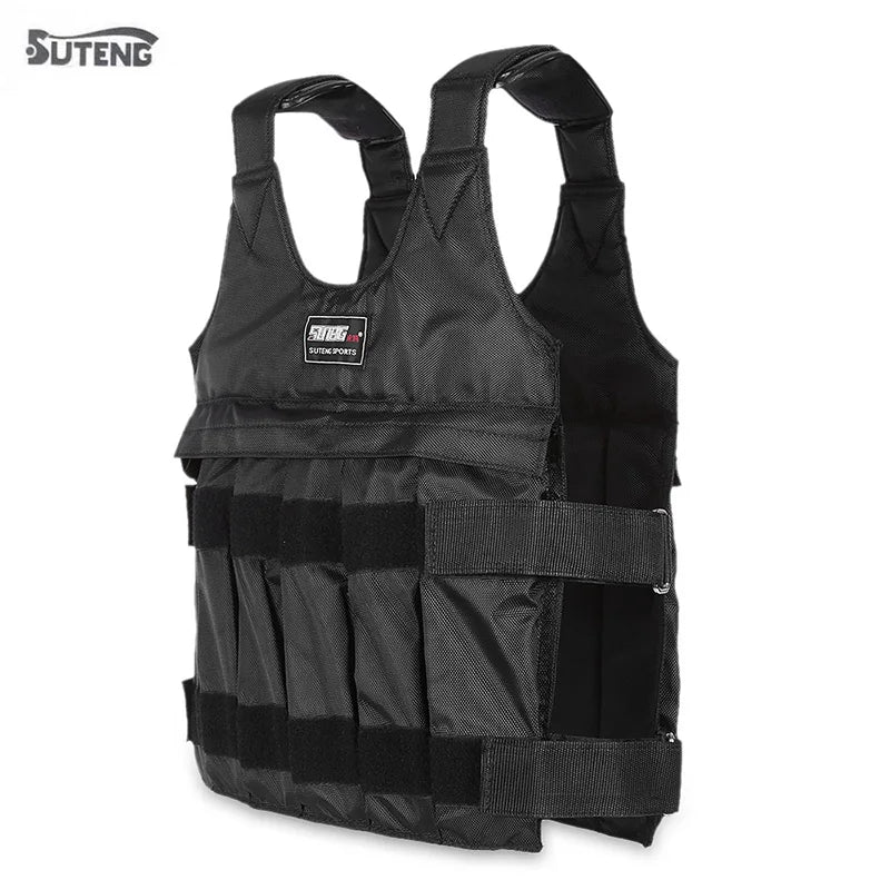 Suteng-Loading Weighted Vest for Boxing Training, Workout Equipment, Adjustable Waistcoat Jacket, Sand Clothing, 20Kg, 50Kg