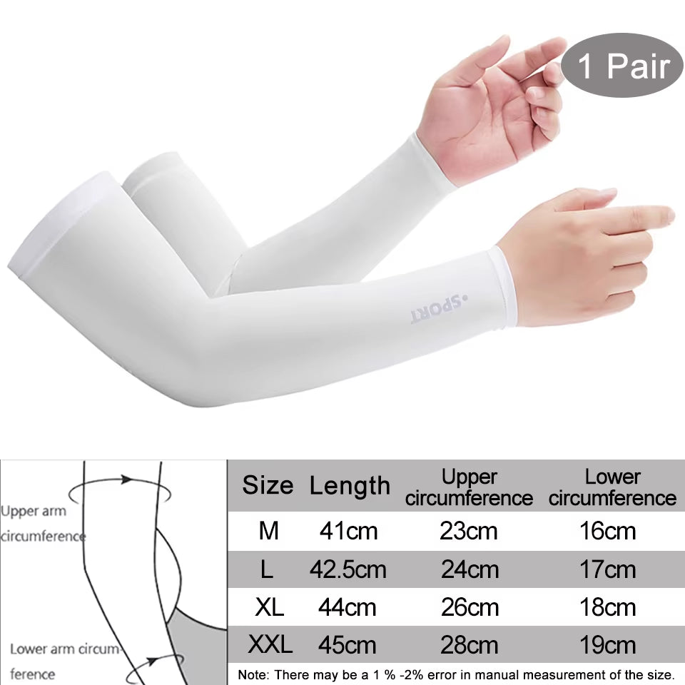 Compression Sports Arm Sleeve Basketball Cycling Arm Warmer Summer Running Tennis UV Protection Volleyball Bands