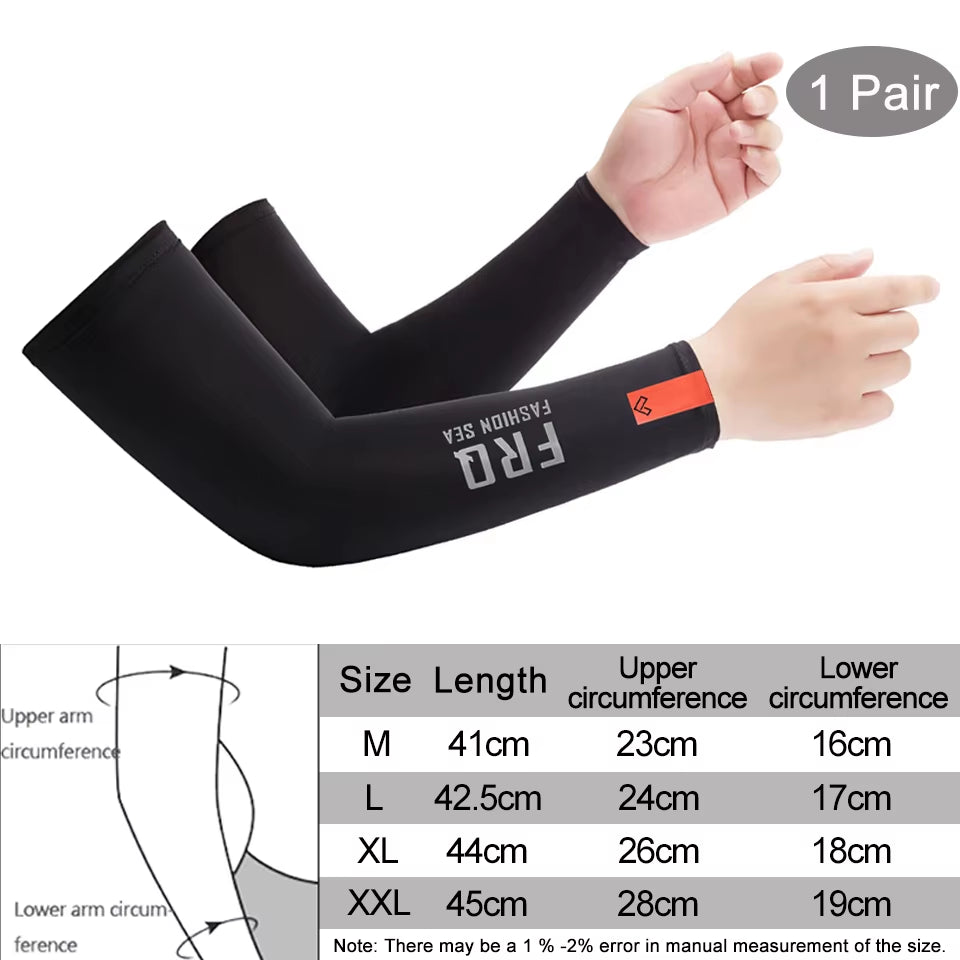 Compression Sports Arm Sleeve Basketball Cycling Arm Warmer Summer Running Tennis UV Protection Volleyball Bands